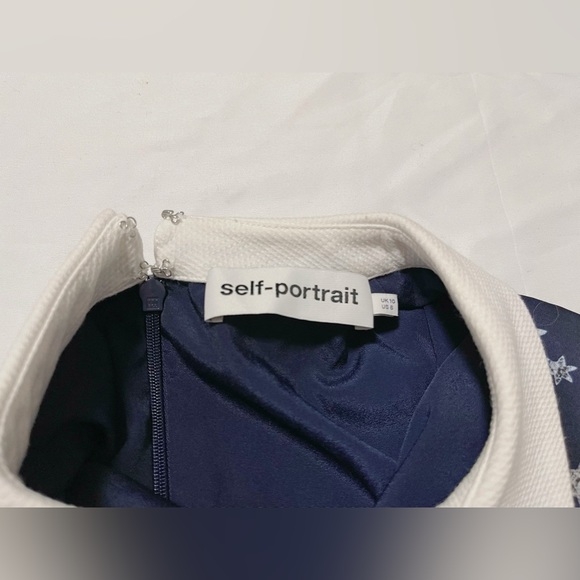 ✨Host Pick✨Self-Portrait Ruched Star Print Satin Dress - Picture 7 of 14